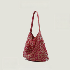 Raspberry Pink Leopard Print Canvas Bag