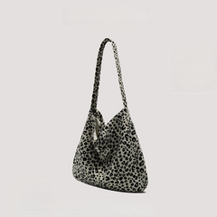Leopard Print Lazy Style Leopard Print Canvas Bag