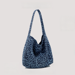 Leopard Print Canvas Bag Work Commuting Tote Bag
