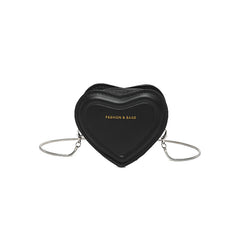 Personalized mini heart metal chain bag - european & america