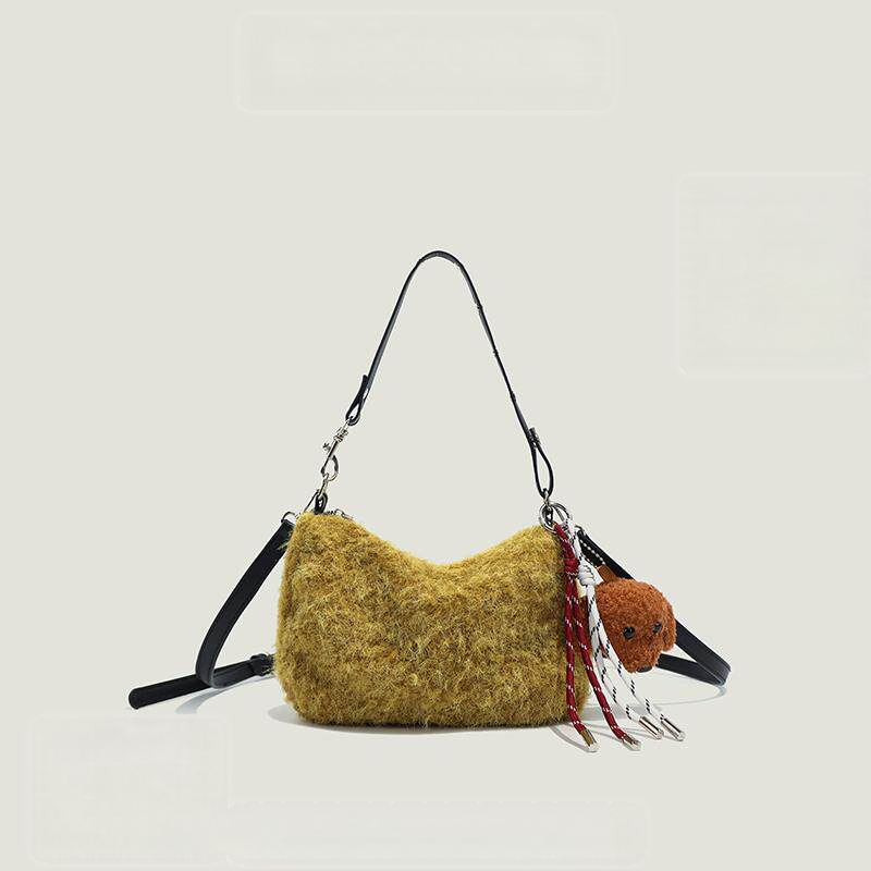 Furry Handheld Underarm Bag
