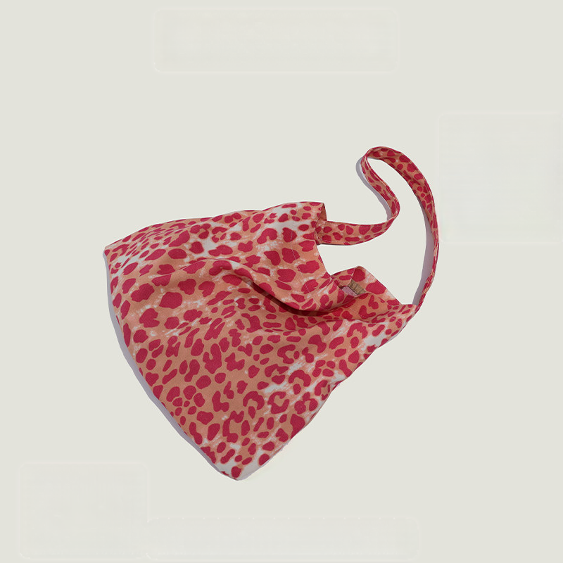 Raspberry Pink Leopard Print Canvas Bag