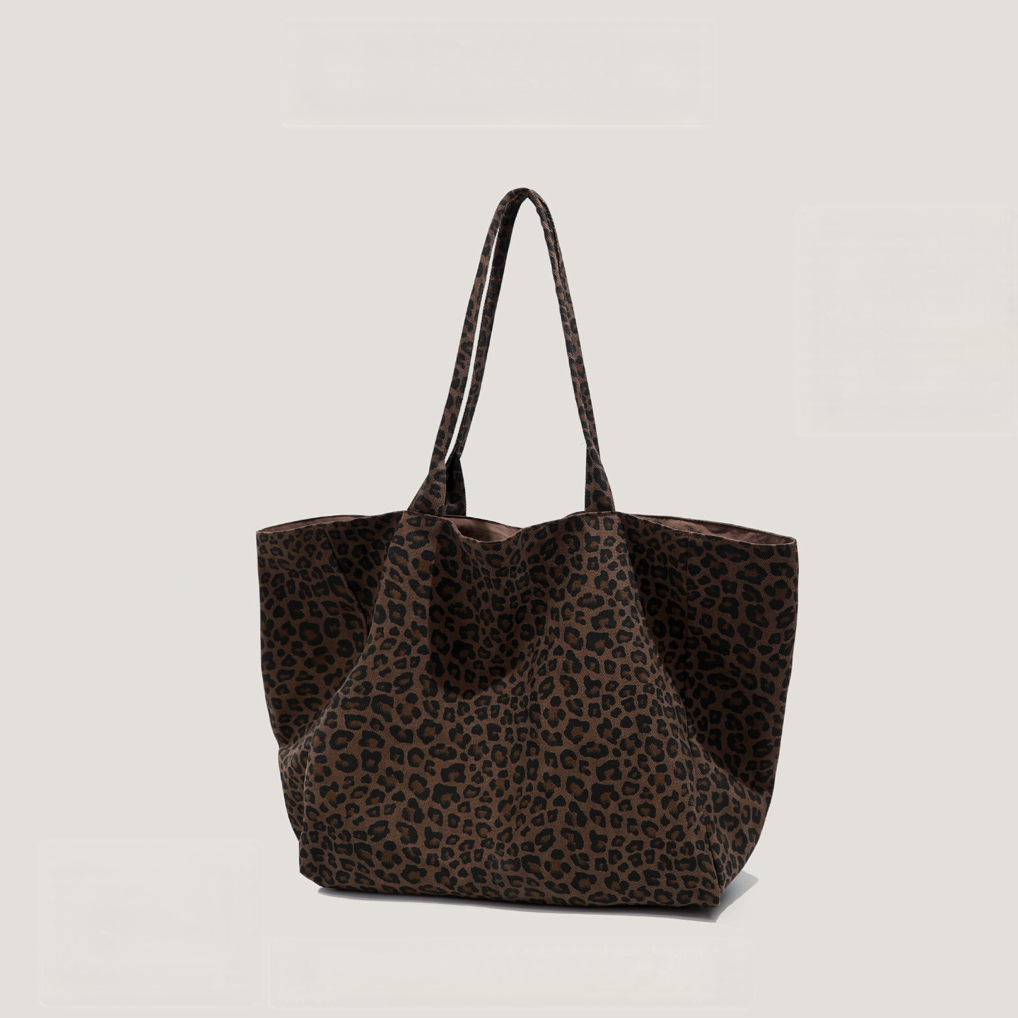 Leopard Print Canvas Bag