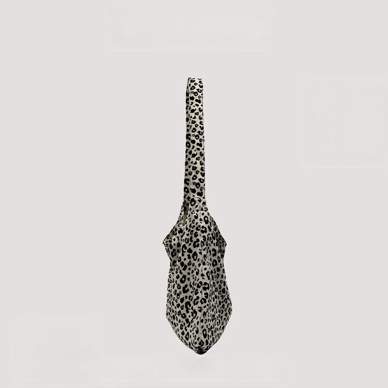 Leopard Print Lazy Style Leopard Print Canvas Bag