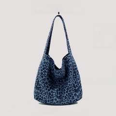 Leopard Print Canvas Bag Work Commuting Tote Bag