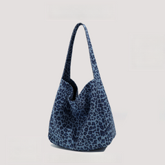 Leopard Print Canvas Bag Work Commuting Tote Bag