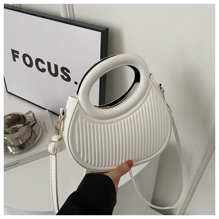 Solid color handbag for women, 2024 early spring new trendy