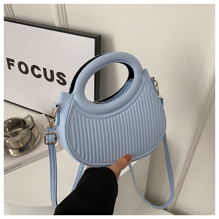 Solid color handbag for women, 2024 early spring new trendy