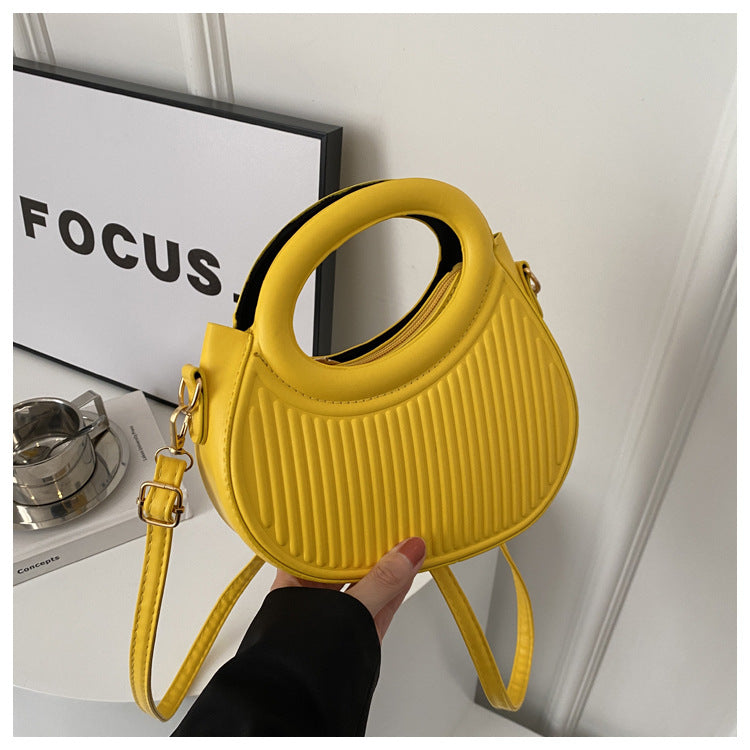 Solid color handbag for women, 2024 early spring new trendy