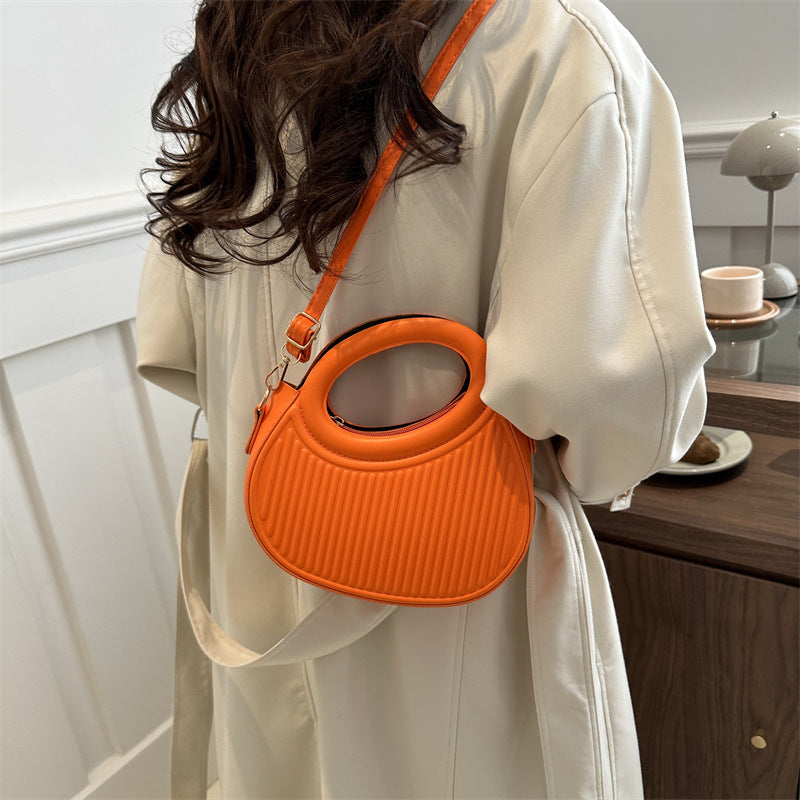 Solid color handbag for women, 2024 early spring new trendy