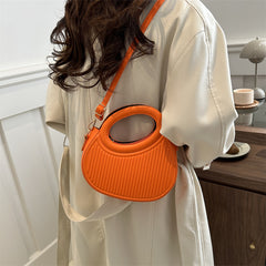 Solid color handbag for women, 2024 early spring new trendy