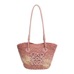Luo jia straw woven bag, handmade woven bag, vintage