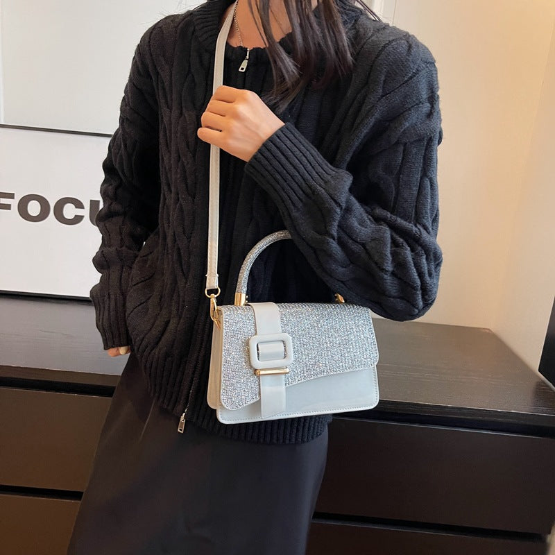 Handheld mini square bag women's bag 2023 winter new fashion