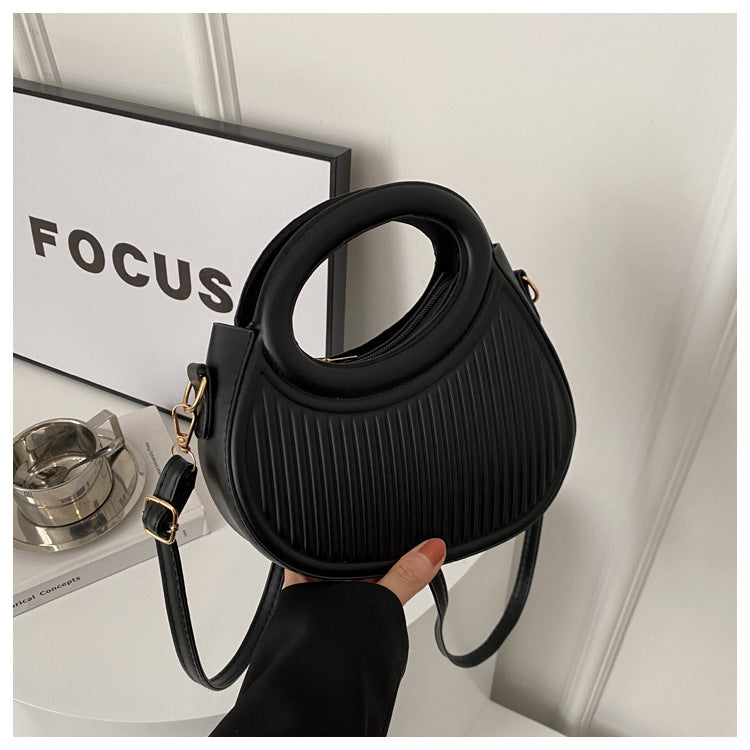 Solid color handbag for women, 2024 early spring new trendy