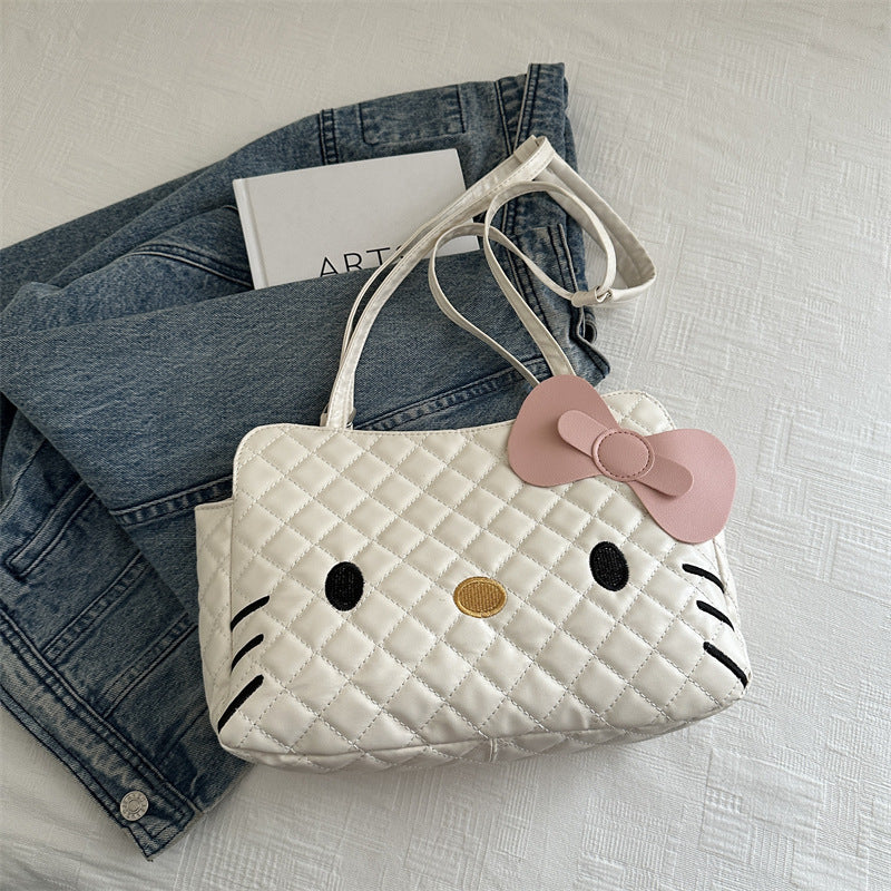 Cartoon cat backpack for women, 2025 new trendy fashion diam