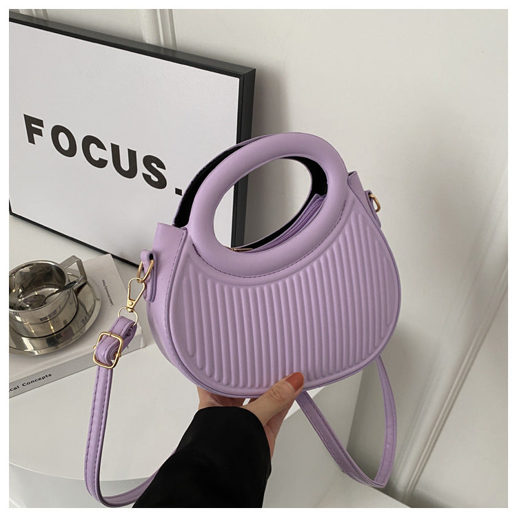 Solid color handbag for women, 2024 early spring new trendy