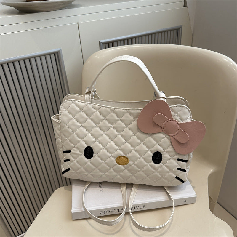 Cartoon cat backpack for women, 2025 new trendy fashion diam