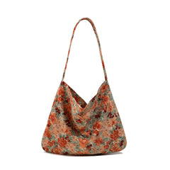 Autumn And Winter Lazy Style Floral Crossbody Bag