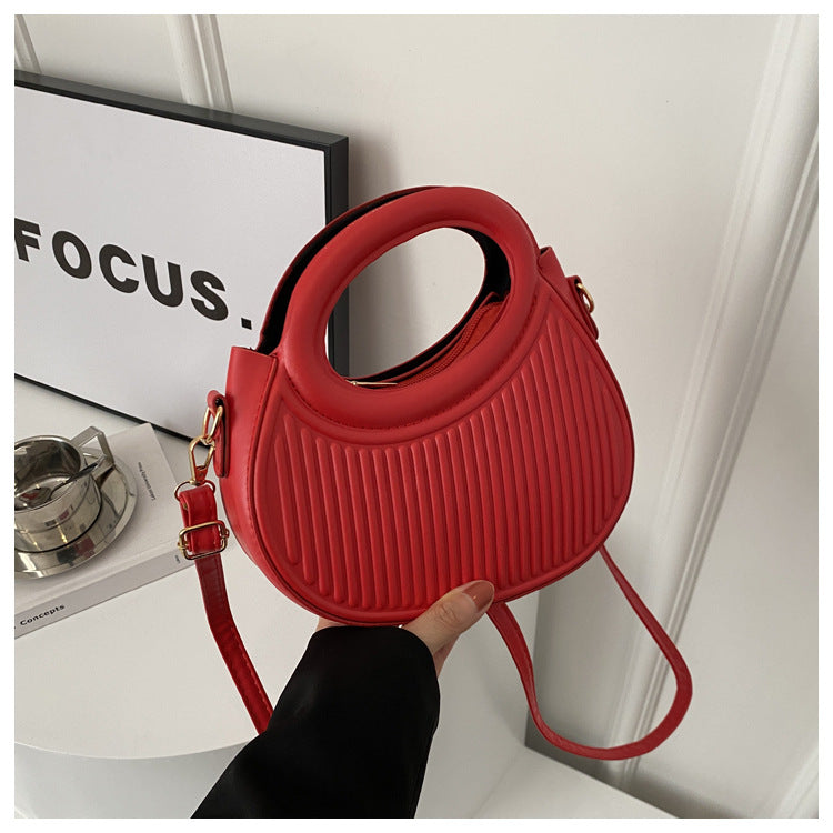 Solid color handbag for women, 2024 early spring new trendy