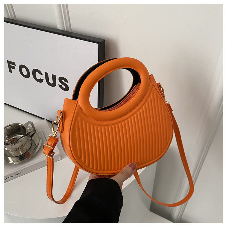 Solid color handbag for women, 2024 early spring new trendy