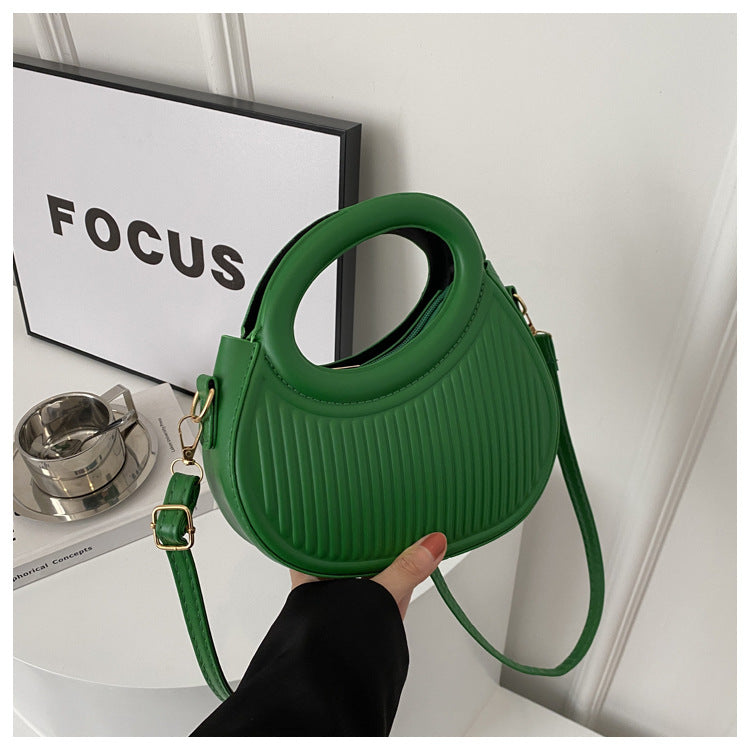 Solid color handbag for women, 2024 early spring new trendy