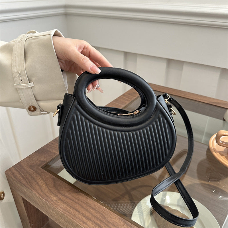 Solid color handbag for women, 2024 early spring new trendy